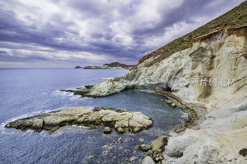 圣何塞和海岸风景在Cabo de Gata-Níjar自然保护区-西班牙